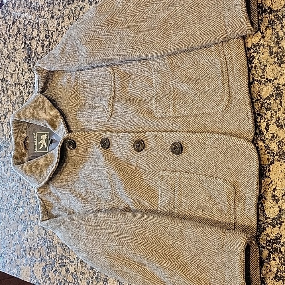 Spiewak Wool Peacoat Herringbone Jacket